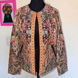 Chelsea & Theodore Multicolor Embroidered Women's Blazer